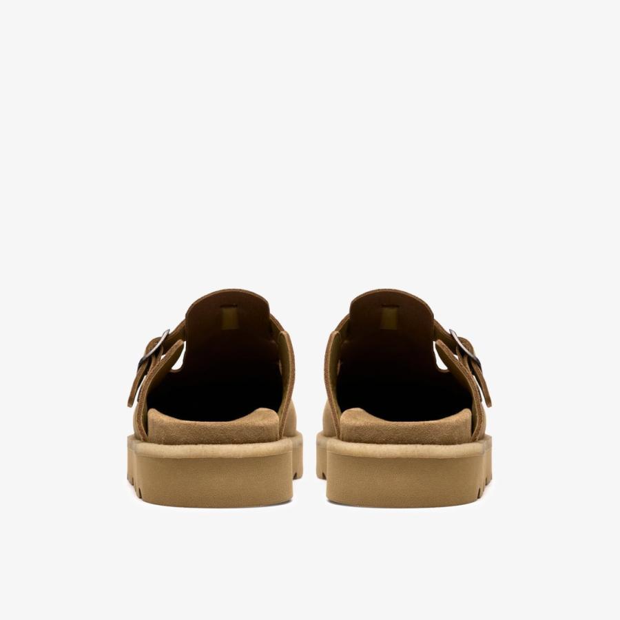 クラークス Clarks メアモック Meare Mocc ダークサンドスエード Dark Sand Suede ベージュ サンダル メンズ 26185713の画像