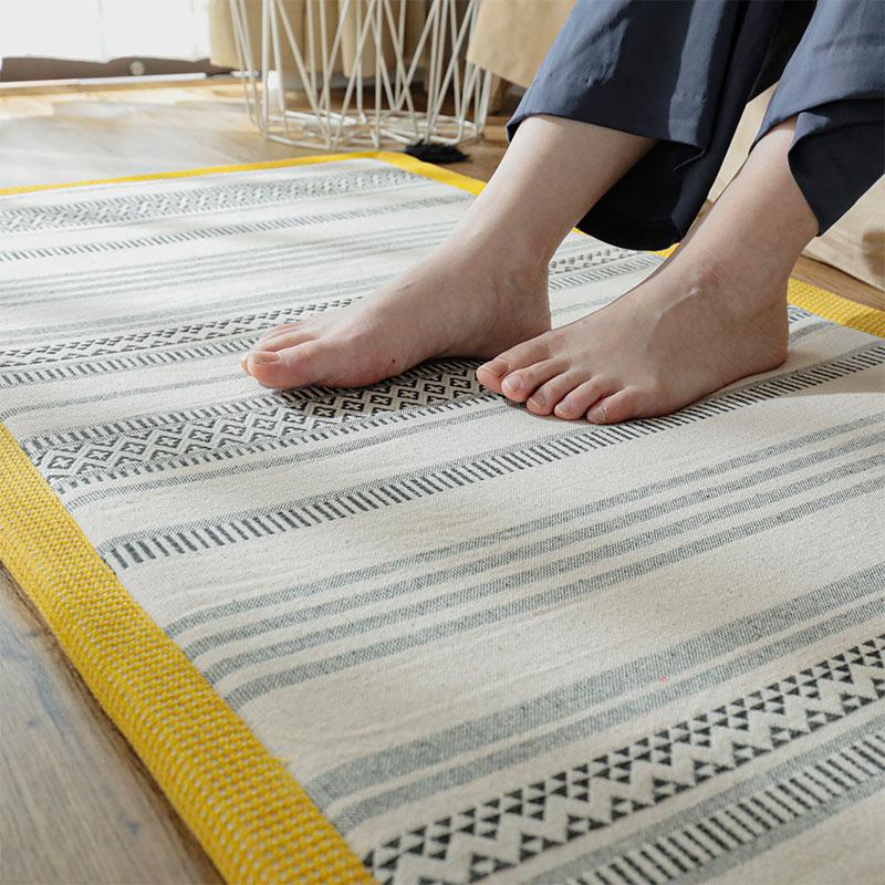 グラムスタイル ラグ マット コットン 綿 100％ 滑り止め付き インド