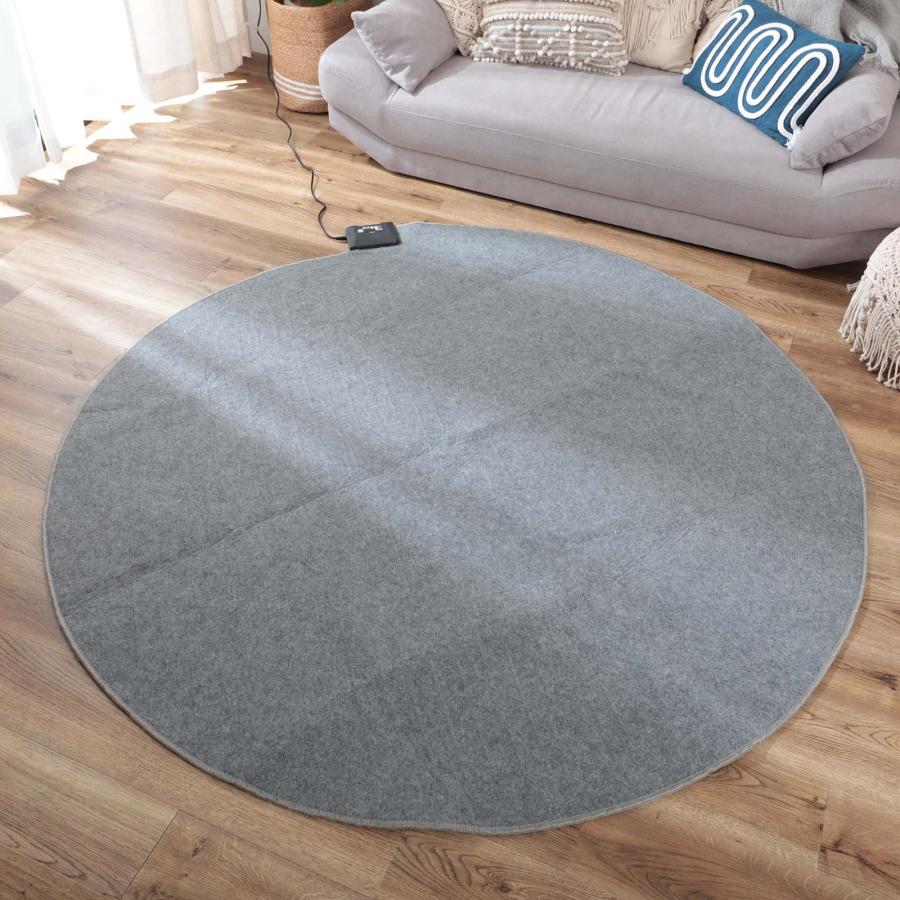 ホットカーペット 円形 176cm 丸 電気カーペット ホットマット ダニ