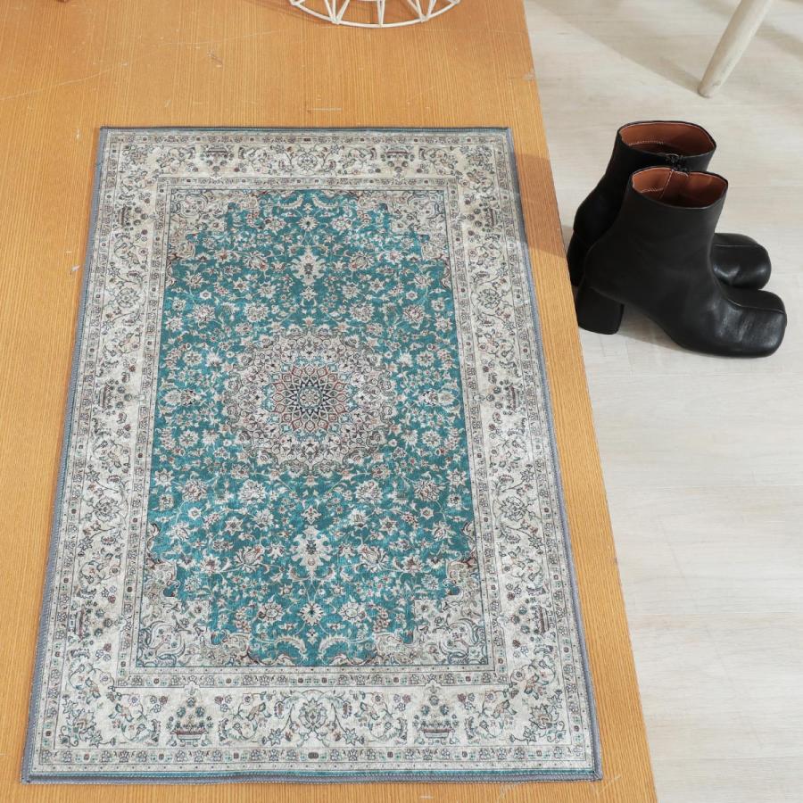 グラムスタイル 玄関マット 屋内 ペルシャ風 50×80cm 洗える 風水 室内 北欧 おしゃれ 滑り止め ペルシャ / シャーラル : ラグ ...