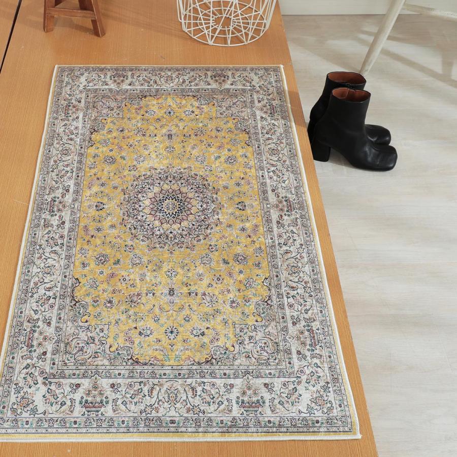 グラムスタイル 玄関マット 屋内 ペルシャ風 50×80cm 洗える 風水 室内