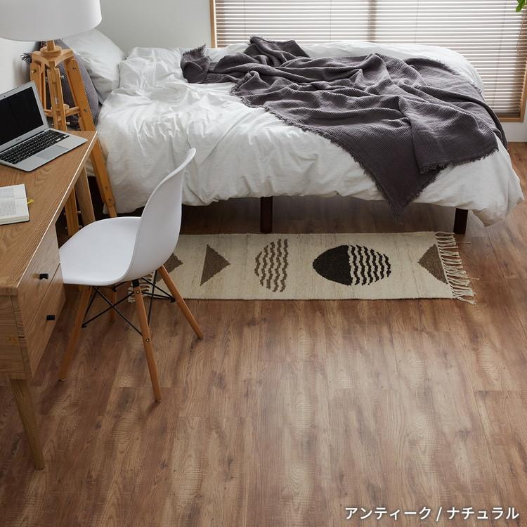 フロアタイル 置くだけ 賃貸 木目調 抗菌 撥水 6畳 DIY リフォーム 床材 床タイル 木目 滑り止め 北欧 おしゃれ 吸着 敷くだけ / ウッドタイルの画像