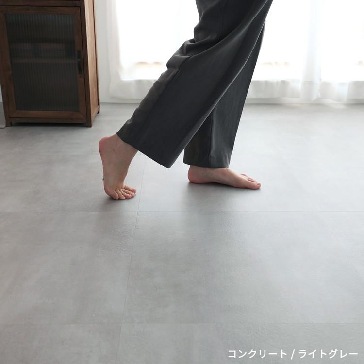 フロアタイル 置くだけ 賃貸 大理石調 抗菌 撥水 6畳 DIY リフォーム 床材 床タイル 石目 大理石 滑り止め 北欧 おしゃれ 吸着 敷くだけ / ストーンタイルの画像