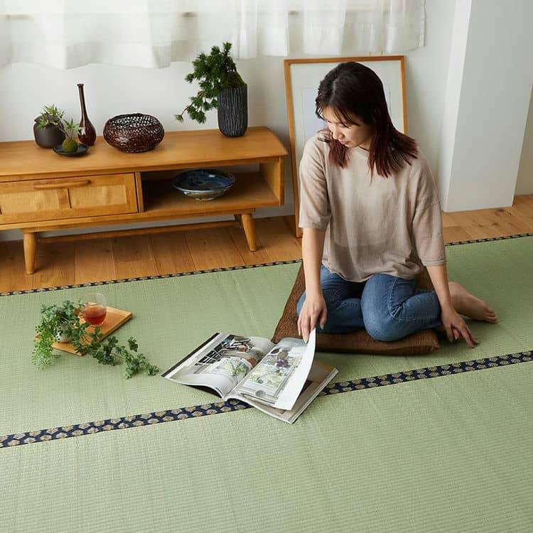 グラムスタイル カーペット い草 4.5畳 4畳半 4.5帖 261×261cm 撥水 畳