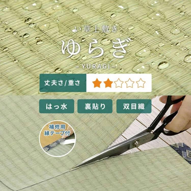 グラムスタイル カーペット い草 4.5畳 4畳半 4.5帖 261×261cm 撥水 畳