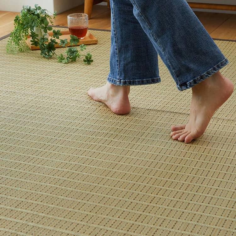 グラムスタイル い草ラグ 4.5畳 261×261 国産 井草ラグ い草マット