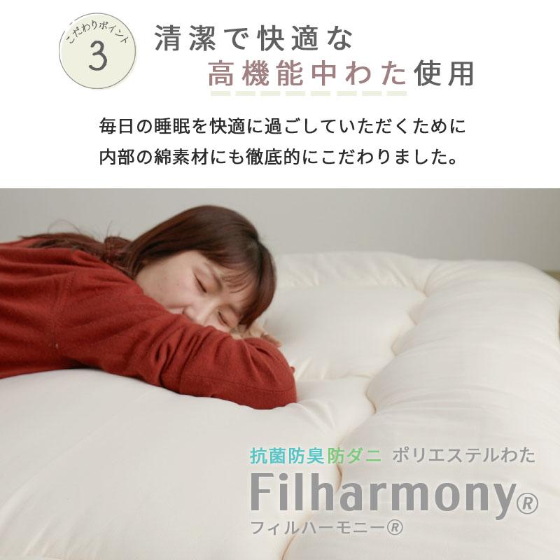 グラムスタイル 大きな敷き布団 寝具 防ダニ 防臭 手洗い 布団