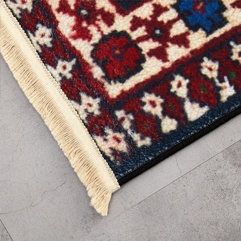 在庫処分 特価 キッチンマット マット 長方形 寝室 ベッドサイド かわいい オシャレ 北欧 エスニックマット 厚手 / トライバルマット D | グラムスタイル | 12