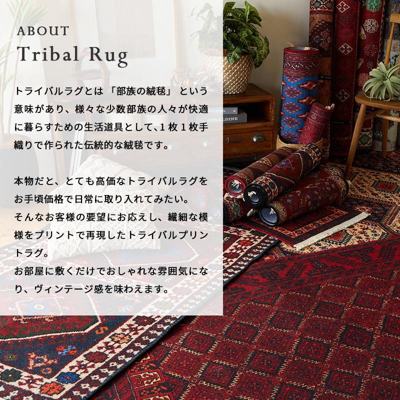 在庫処分 特価 キッチンマット マット 長方形 寝室 ベッドサイド かわいい オシャレ 北欧 エスニックマット 厚手 / トライバルマット D | グラムスタイル | 03