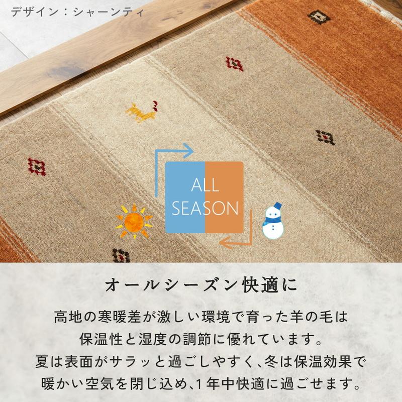 在庫処分 特価 ギャベ ギャッベ 玄関マット 屋内 室内 風水 天然素材 手織り 北欧 ニュージーランドウール / モダン 60×90 cm | グラムスタイル | 14