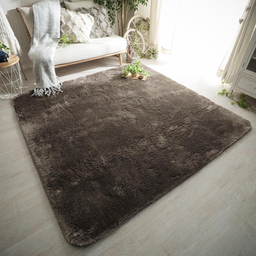 グラムスタイル 在庫処分 特価 ラグ カーペット シャギー 洗える 2畳