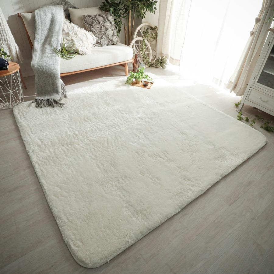 YM1296 GLAMSTYLE グラムスタイル シャギー ラグ 190cm グラムスタイル ラグ カーペット シャギー 洗える 2畳 190×190