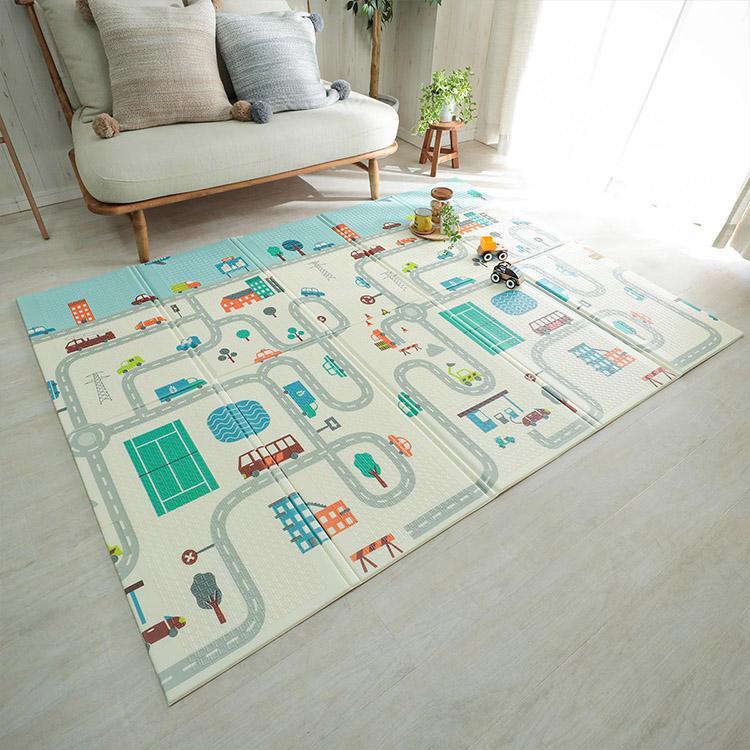 グラムスタイル プレイマット ベビー 道路 1.5畳 148×196cm 撥水 グラムスタイル プレイマット ベビー 道路 1.5畳 148×196cm 撥水