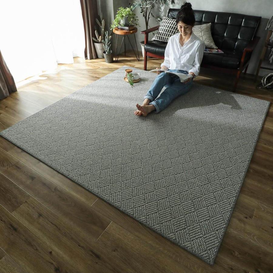 グラムスタイル ラグ おしゃれ 北欧 ウール100% 防ダニ 防炎 床暖房