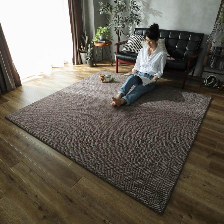 グラムスタイル ラグ おしゃれ 北欧 ウール100% 防ダニ 防炎 床暖房
