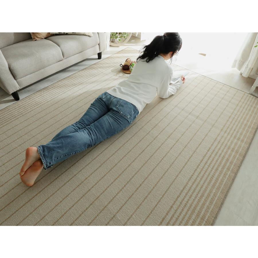 グラムスタイル ダイニングラグ 220×260 撥水 抗菌 防ダニ 防炎 床暖房