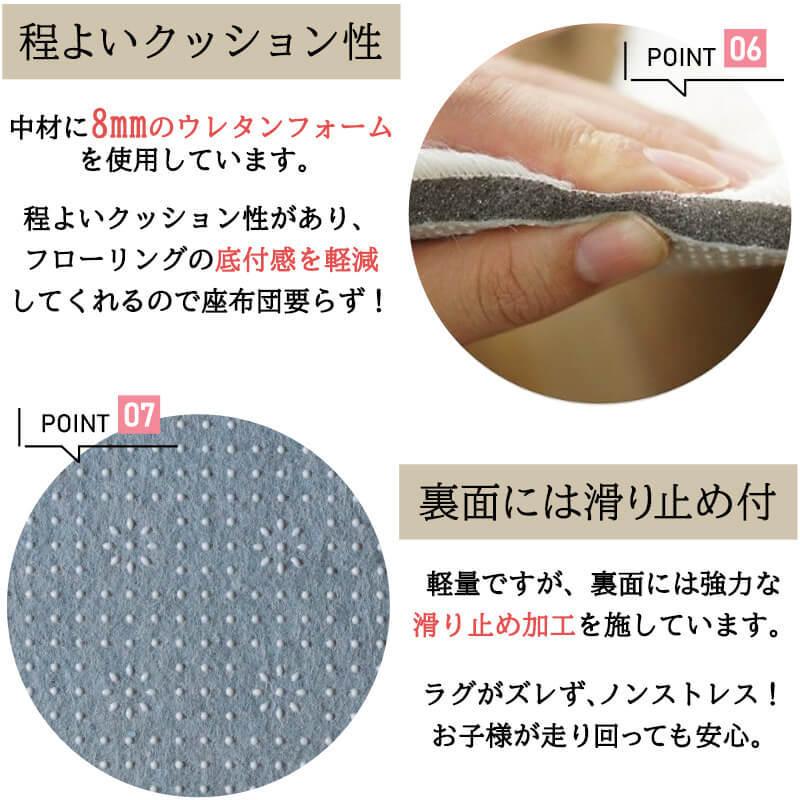 グラムスタイル 在庫処分 特価 ラグ ハート 130×150cm 洗える 抗菌