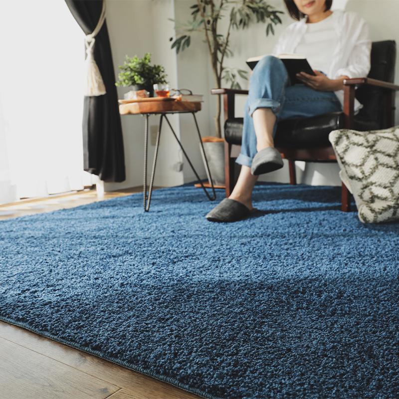 カラー限定特価 ラグ カーペット 絨毯 洗える 2畳 190×190 北欧 おしゃれ 防炎 防ダニ 抗菌 防臭 床暖房対応 滑り止め ふわふわ シャギーラグ / ジェム | グラムスタイル | 15