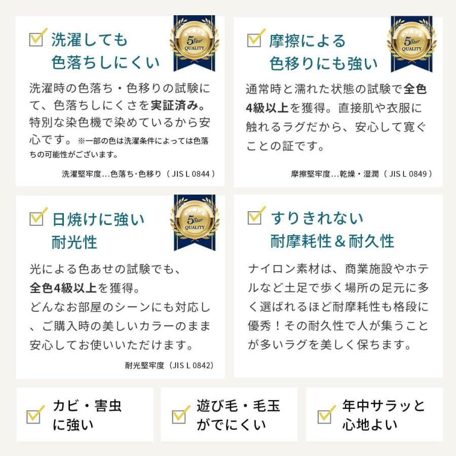 カラー限定特価 ラグ カーペット 絨毯 洗える 2畳 190×190 北欧 おしゃれ 防炎 防ダニ 抗菌 防臭 床暖房対応 滑り止め ふわふわ シャギーラグ / ジェム | グラムスタイル | 18