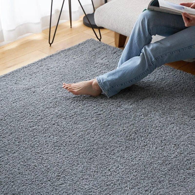 カラー限定特価 ラグ カーペット 絨毯 洗える 3畳 190×240 北欧 おしゃれ 防炎 防ダニ 抗菌 防臭 床暖房対応 滑り止め ふわふわ シャギーラグ / ジェム | グラムスタイル | 14