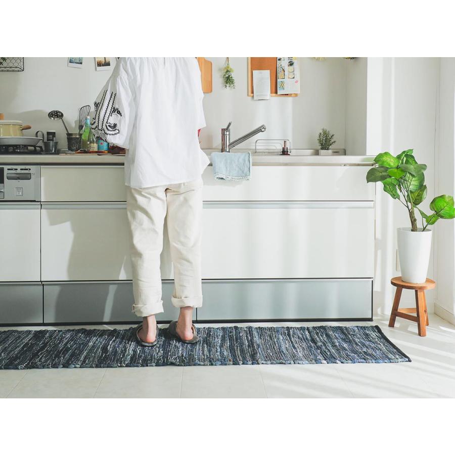 キッチンマット 台所マット ロング おしゃれ 北欧 デニム ヴィンテージ ジーンズ ビンテージ 西海岸 アンティーク / メーア 45×120cm | グラムスタイル | 12