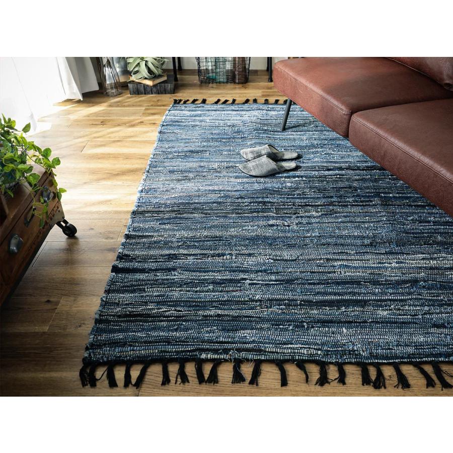 グラムスタイル デニムラグ ラグ ラグマット おしゃれ 綿