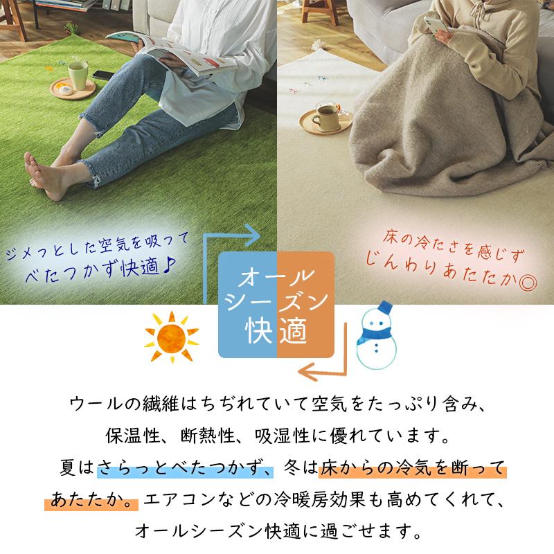 ギャベ ギャッベ キッチンマット 240 台所マット 手織り 厚手 防炎 ウール フリンジ / アヤカ 45×240 cmの画像