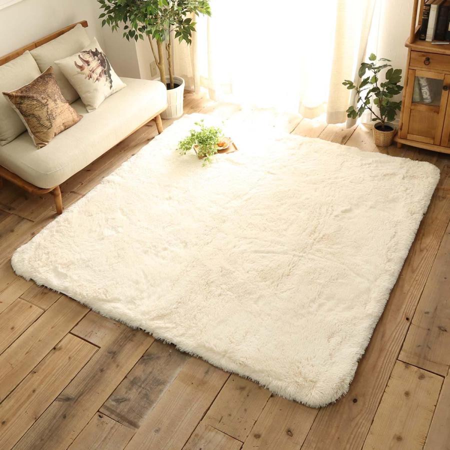 ラグ シャギーラグ ラグマット 洗える 厚手 極厚 防音 3畳 190×240 おしゃれ 北欧 滑り止め付き 床暖房対応 マイクロファイバー / エアリープラス | グラムスタイル | 10