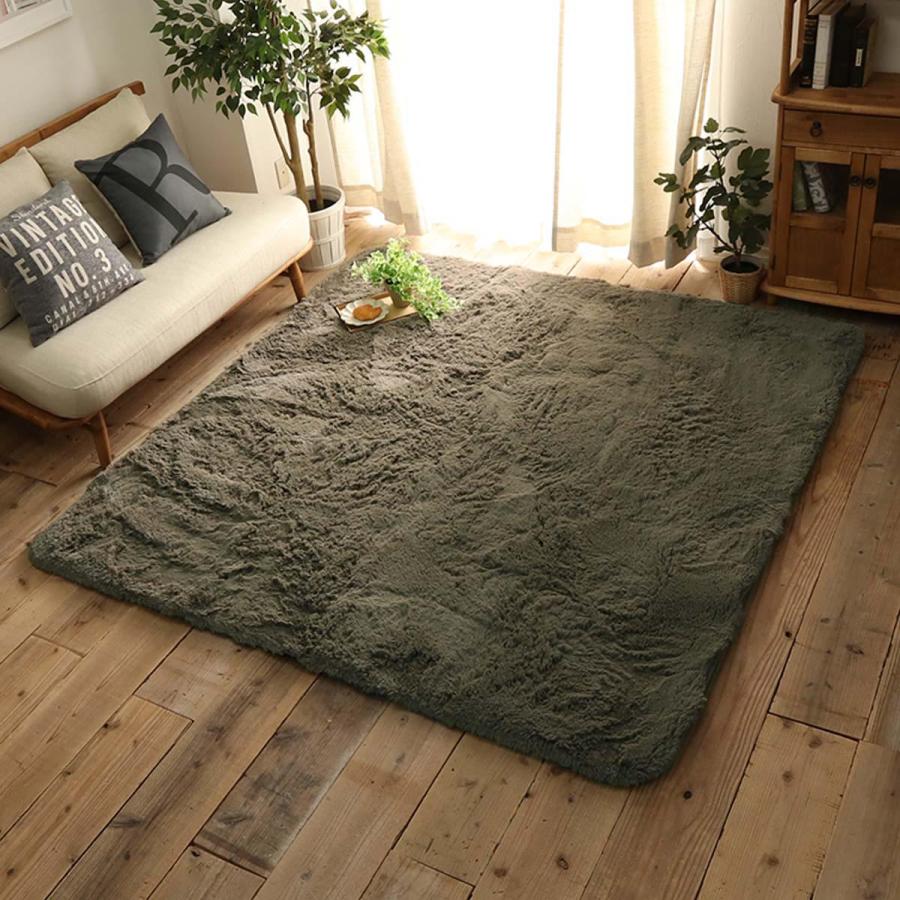 ラグ シャギーラグ ラグマット 洗える 厚手 極厚 防音 3畳 190×240 おしゃれ 北欧 滑り止め付き 床暖房対応 マイクロファイバー / エアリープラス | グラムスタイル | 12