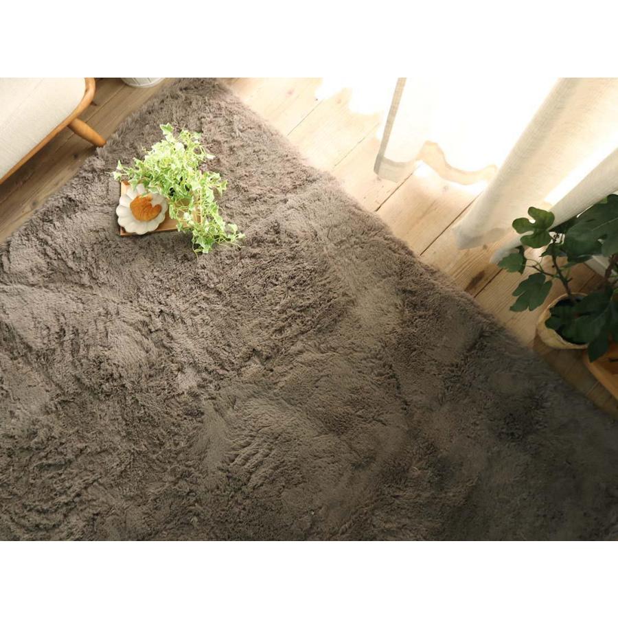 ラグ シャギーラグ ラグマット 洗える 厚手 極厚 防音 3畳 190×240 おしゃれ 北欧 滑り止め付き 床暖房対応 マイクロファイバー / エアリープラス | グラムスタイル | 13