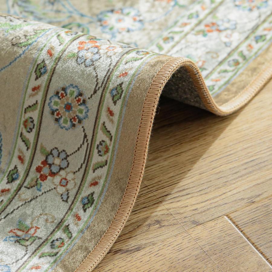 ラグ ラグマット ペルシャ風 洗える 3畳 長方形 絨毯 おしゃれ 北欧