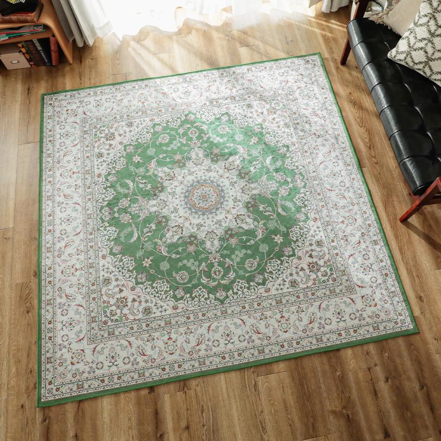 ラグ ラグマット ペルシャ風 洗える 3畳 長方形 絨毯 おしゃれ 北欧