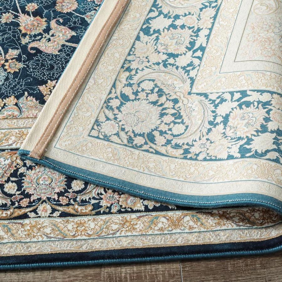 ペルシャ絨毯 ブルー 楕円形 100×150㎝ 225万ノット/1㎡ ったらしい