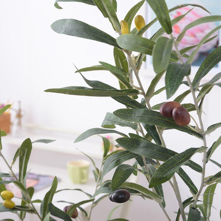 フェイクグリーン オリーブ 約W44*D44*H152 GRN-17 人工観葉植物 オリーブ 実 葉 造花 インテリア 癒し リーフ ガーデン 室内 飾りの画像