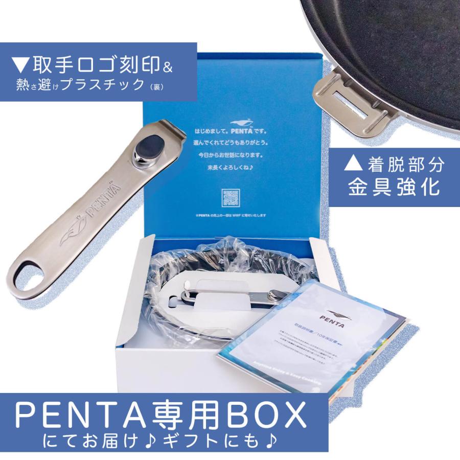 PENTA（ペンタ） フライパン 28cm 蓋付き 爆買 焦げ付かない PFOA