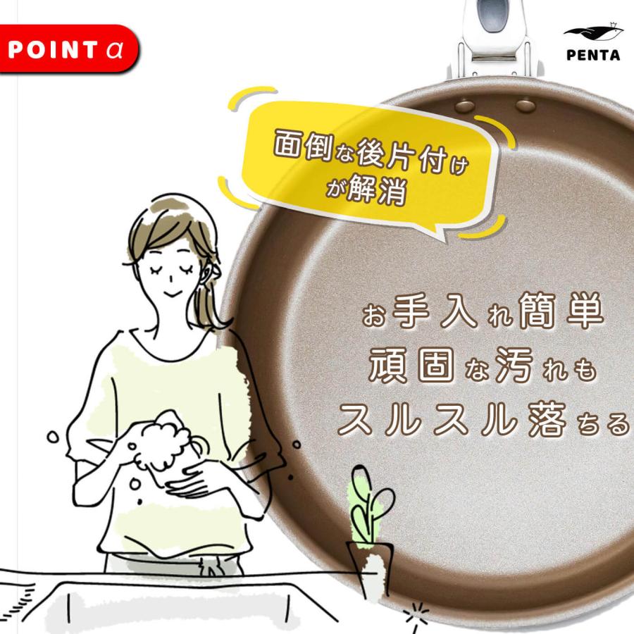 取っ手が取れる フライパン 28cm 蓋セット 深型 IH対応 ガス