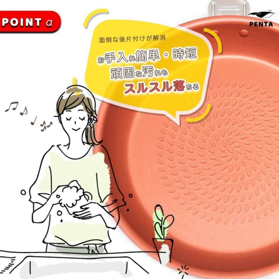 フライパン 2種セット 20cm深型 28cm浅型 IH直火兼用 王様フライパンPENTA シャンパンゴールド|ruhru|16
