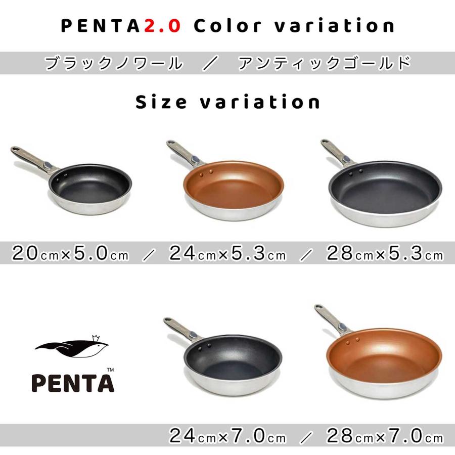 PENTA（ペンタ） フライパン 24cm深型 爆買 日本製 ステンレス アルミ