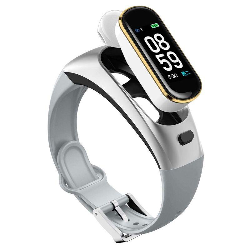 スマートブレスレット スマートウォッチ ワイヤレスヘッドセット スマートウォッチ通話 IP67防水 スマートリストバンド リストバンド 音楽