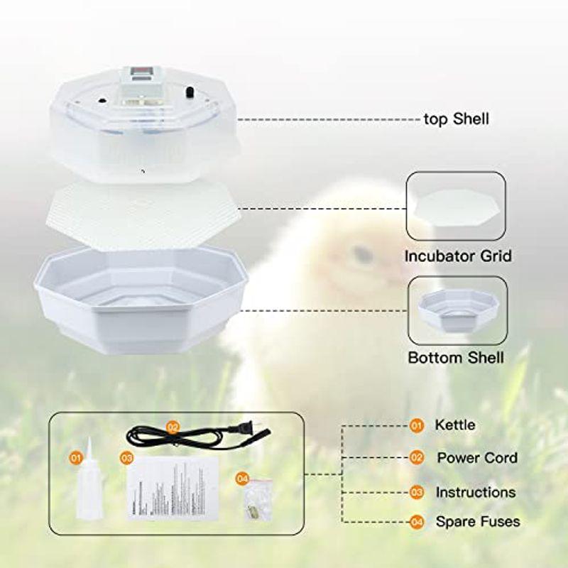 HARCOTY　自動孵卵器　インキュベーター　たまご　大容量孵卵器　自動温度制御　自動転卵　鳥類専用ふ卵器　42個入卵　鶏　うずら　アヒル