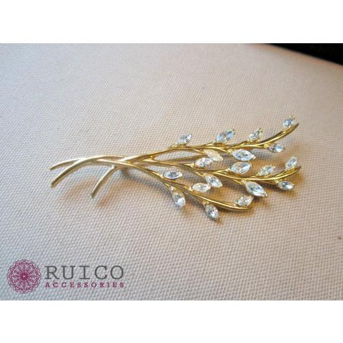 TRIFARI トリファリ ブローチ ラインストーン アンティーク