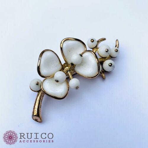 TRIFARI トリファリ ブローチ ホワイト 白 アンティーク