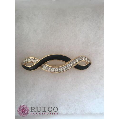 TRIFARI トリファリ ブローチ ラインストーン アンティーク