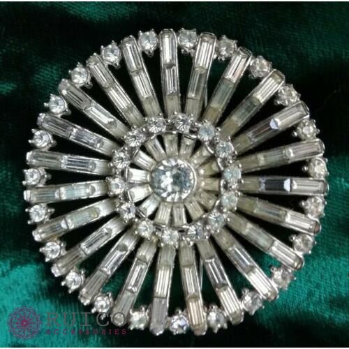 TRIFARI トリファリ ブローチ ラインストーン アンティーク