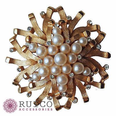 TRIFARI トリファリ ブローチ ラインストーン アンティーク