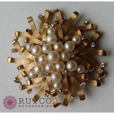 TRIFARI トリファリ ブローチ ラインストーン アンティーク TRIFARI トリファリ ブローチ ビンテージ