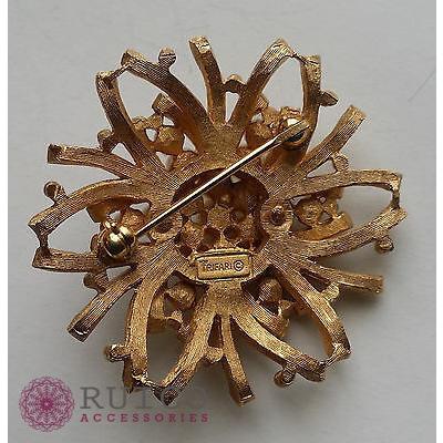 TRIFARI トリファリ ブローチ ラインストーン アンティーク TRIFARI トリファリ ブローチ ビンテージ