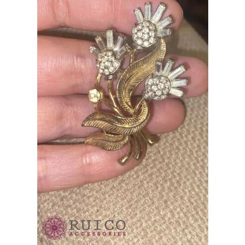 ［即日発送］ TRIFARI トリファリ ブローチ ラインストーン アンティーク 【1821366225】(10750円)