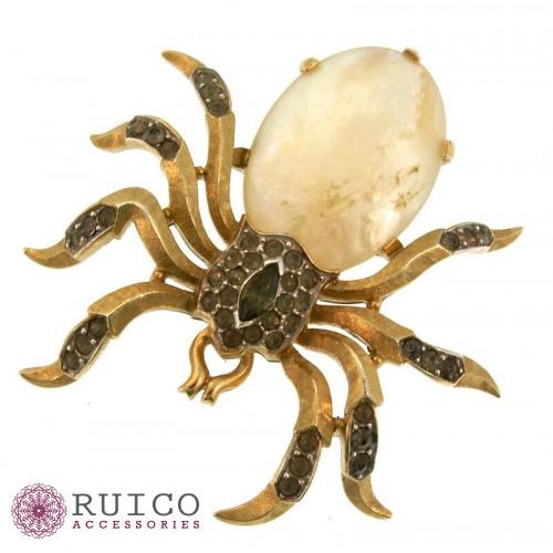 TRIFARI トリファリ ブローチ ラインストーン アンティーク TRIFARI トリファリ ブローチ ビンテージ