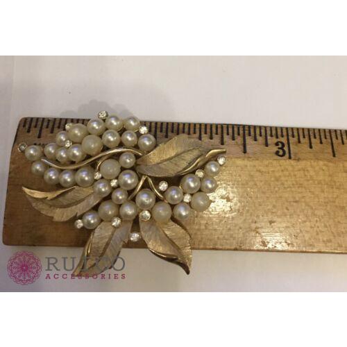 TRIFARI トリファリ ブローチ ラインストーン アンティーク TRIFARI トリファリ ブローチ ビンテージ